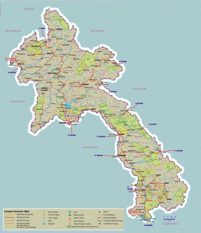Carte laos
